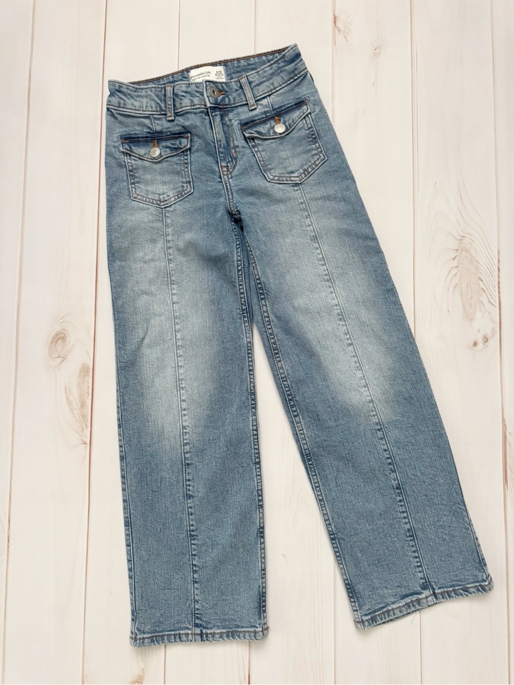 Abercrombie Kids High Rise Wide Leg Jeans